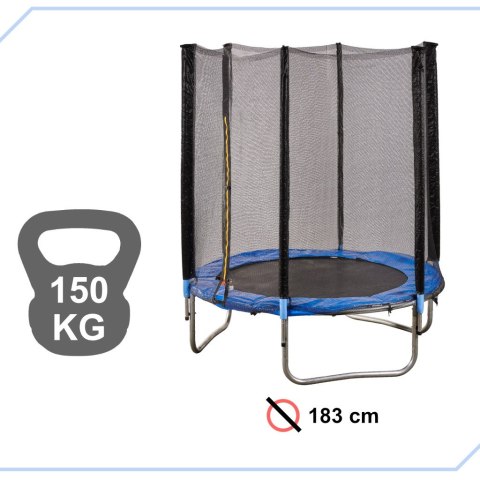 Trampolina ogrodowa dla dzieci siatka 183cm 6ft 150kg Kik Sp. z o. o. Sp. k. Trampolina ogrodowa dla dzieci siatka 183cm 6ft 150kg Kik Sp. z o. o. Sp. k.