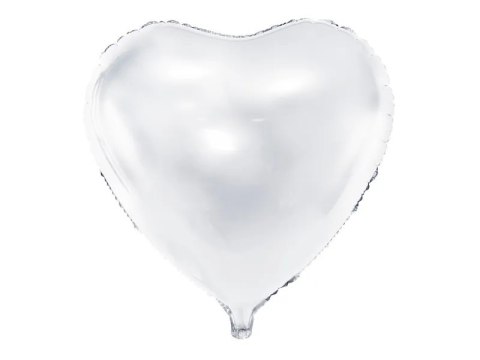 Balon foliowy Serce białe 45cm Partydeco Sp. z o. o. Balon foliowy Serce białe 45cm Partydeco Sp. z o. o.