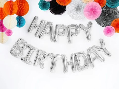 Balon foliowy dekoracja urodzinowa Happy Birthday srebrna 340cm x 35cm Partydeco Sp. z o. o. Balon foliowy dekoracja urodzinowa Happy Birthday srebrna 340cm x 35cm Partydeco Sp. z o. o.