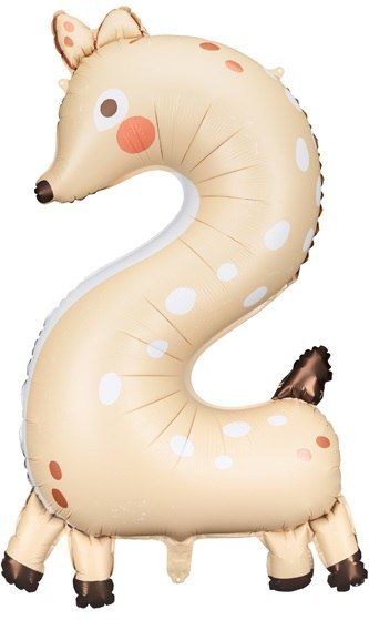 Balon foliowy urodzinowy cyfra "2" - Sarenka 50x88 cm Partydeco Sp. z o. o. Balon foliowy urodzinowy cyfra "2" - Sarenka 50x88 cm Partydeco Sp. z o. o.