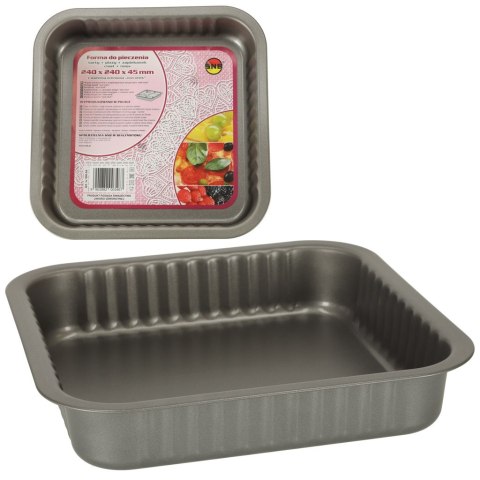 Blacha do pieczenia tortownica forma do ciast wypieków 24cm x 24cm szara Spółdzielnia Snb Białystok