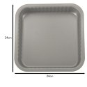 Blacha do pieczenia tortownica forma do ciast wypieków 24cm x 24cm szara Spółdzielnia Snb Białystok