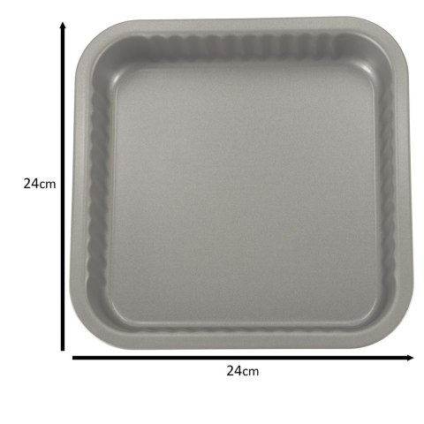 Blacha do pieczenia tortownica forma do ciast wypieków 24cm x 24cm szara Spółdzielnia Snb Białystok Blacha do pieczenia tortownica forma do ciast wypieków 24cm x 24cm szara Spółdzielnia Snb Białystok