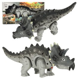 Dinozaur Triceratops zabawka interaktywna na baterie chodzi świeci ryczy Kik Sp. z o. o. Sp. k.