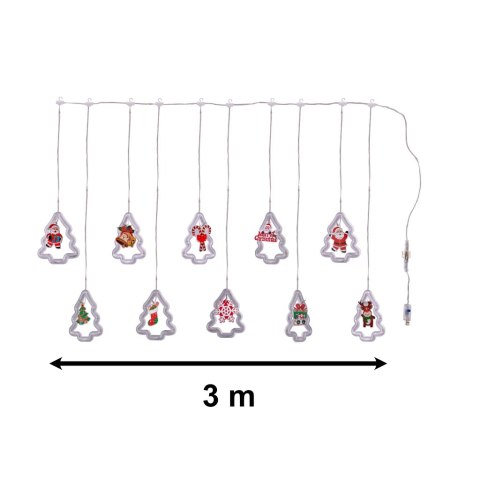 Kurtyna LED na okno girlanda świąteczna choinkowa 3 m 125 LED Kik Sp. z o. o. Sp. k. Kurtyna LED na okno girlanda świąteczna choinkowa 3 m 125 LED Kik Sp. z o. o. Sp. k.