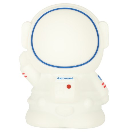 Kik Sp. z o. o. Sp. k. Lampka nocna dla dzieci silikonowa dotykowa miękka 8 LED USB RGB biała astronauta Kik Sp. z o. o. Sp. k. Lampka nocna dla dzieci silikonowa dotykowa miękka 8 LED USB RGB biała astronauta