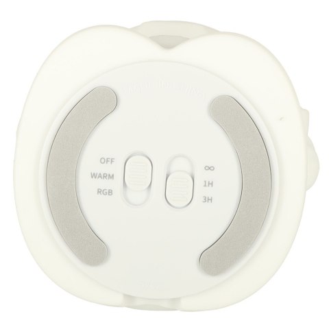 Kik Sp. z o. o. Sp. k. Lampka nocna dla dzieci silikonowa dotykowa miękka 8 LED USB RGB biała astronauta Kik Sp. z o. o. Sp. k. Lampka nocna dla dzieci silikonowa dotykowa miękka 8 LED USB RGB biała astronauta