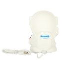 Kik Sp. z o. o. Sp. k. Lampka nocna dla dzieci silikonowa dotykowa miękka 8 LED USB RGB biała astronauta