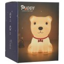 Lampka nocna dla dzieci silikonowa dotykowa miękka 8 LED USB RGB biała piesek Kik Sp. z o. o. Sp. k.