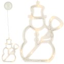 Lampki LED wisząca dekoracja świąteczna okna bałwanek 49cm przyssawka 10 LED Kik Sp. z o. o. Sp. k.