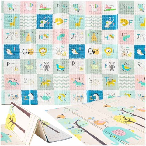Mata edukacyjna piankowa dwustronna składana słonie alfabet 180 x 200 cm Kik Sp. z o. o. Sp. k. Mata edukacyjna piankowa dwustronna składana słonie alfabet 180 x 200 cm Kik Sp. z o. o. Sp. k.