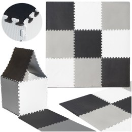 Kik Sp. z o. o. Sp. k. Mata edukacyjna piankowa puzzle szara 180 x 180 cm 9 elementów