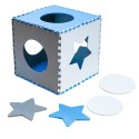 Kik Sp. z o. o. Sp. k. Mata edukacyjna piankowa puzzle szara niebieska 60 x 60 cm 9 elementów