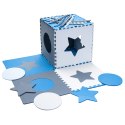 Kik Sp. z o. o. Sp. k. Mata edukacyjna piankowa puzzle szara niebieska 60 x 60 cm 9 elementów