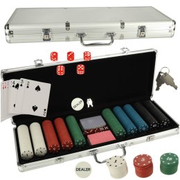 Poker zestaw do gry w walizce 500 żetonów 2 talie kart Kik Sp. z o. o. Sp. k.