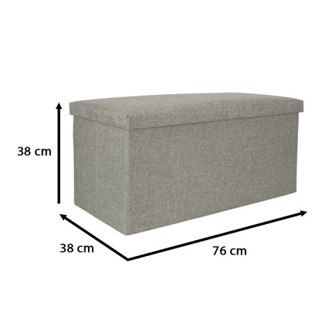 Puf składany ze schowkiem szary duży 76x38x38cm Kik Sp. z o. o. Sp. k. Puf składany ze schowkiem szary duży 76x38x38cm Kik Sp. z o. o. Sp. k.