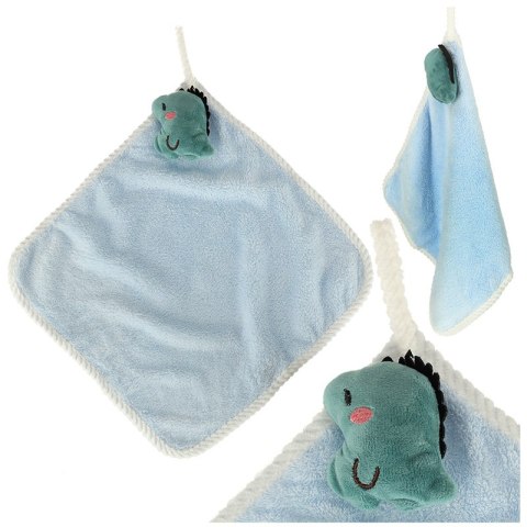 Ręcznik ręczniczek do rąk dla dzieci do przedszkola 30x30cm niebieski dinozaur Kik Sp. z o. o. Sp. k. Ręcznik ręczniczek do rąk dla dzieci do przedszkola 30x30cm niebieski dinozaur Kik Sp. z o. o. Sp. k.