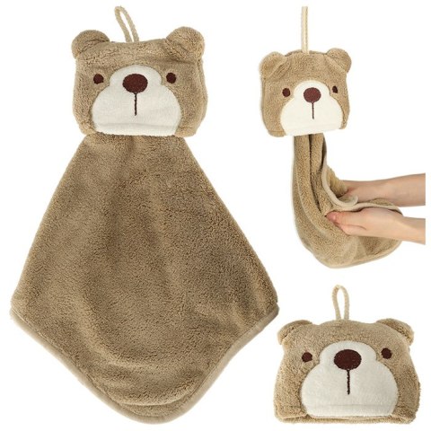 Kik Sp. z o. o. Sp. k. Ręcznik ręczniczek do rąk dla dzieci do przedszkola 42x25cm brązowy miś Kik Sp. z o. o. Sp. k. Ręcznik ręczniczek do rąk dla dzieci do przedszkola 42x25cm brązowy miś