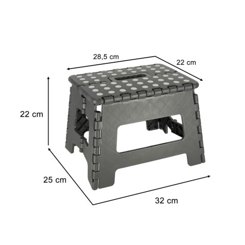 Stołek taboret składany antypoślizgowy 22cm ciemny szary Kik Sp. z o. o. Sp. k. Stołek taboret składany antypoślizgowy 22cm ciemny szary Kik Sp. z o. o. Sp. k.