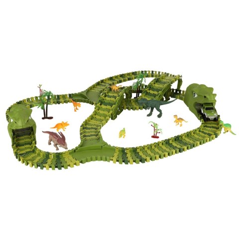 Kik Sp. z o. o. Sp. k. Tor wyścigowy dinozaury samochody XXL TRACK 240 elementów Kik Sp. z o. o. Sp. k. Tor wyścigowy dinozaury samochody XXL TRACK 240 elementów