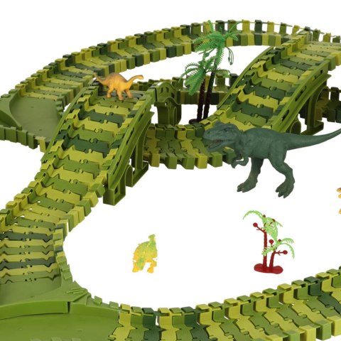 Kik Sp. z o. o. Sp. k. Tor wyścigowy dinozaury samochody XXL TRACK 240 elementów Kik Sp. z o. o. Sp. k. Tor wyścigowy dinozaury samochody XXL TRACK 240 elementów