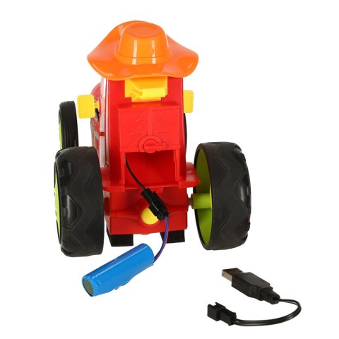 Kik Sp. z o. o. Sp. k. Traktor ciągnik zdalnie sterowany na pilota RC skaczący tańczący dźwięk czerwony Kik Sp. z o. o. Sp. k. Traktor ciągnik zdalnie sterowany na pilota RC skaczący tańczący dźwięk czerwony