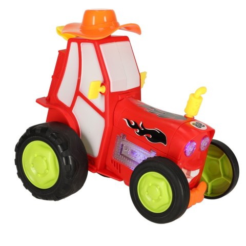 Kik Sp. z o. o. Sp. k. Traktor ciągnik zdalnie sterowany na pilota RC skaczący tańczący dźwięk czerwony Kik Sp. z o. o. Sp. k. Traktor ciągnik zdalnie sterowany na pilota RC skaczący tańczący dźwięk czerwony