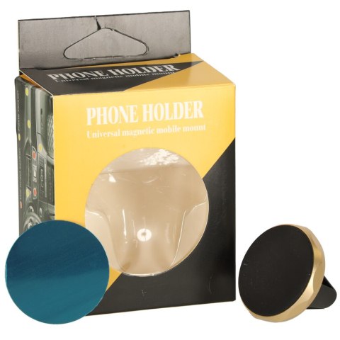 Uchwyt magnetyczny do telefonu holder samochodowy na kratkę wywiew złoty Kik Sp. z o. o. Sp. k. Uchwyt magnetyczny do telefonu holder samochodowy na kratkę wywiew złoty Kik Sp. z o. o. Sp. k.