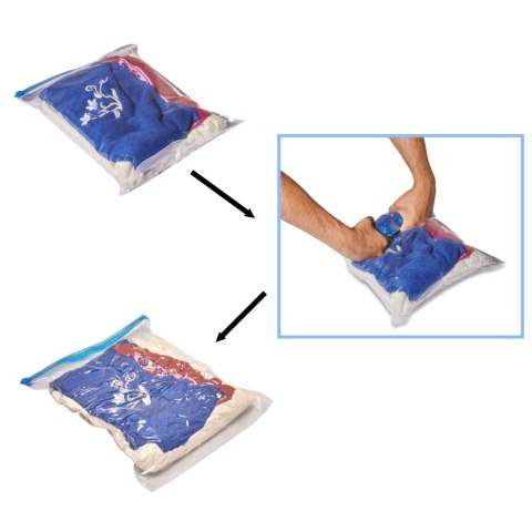 Worki próżniowe rolowane na ubrania 9 sztuk 3 rozmiary 35x50cm, 40x50cm, 50x70cm Kik Sp. z o. o. Sp. k. Worki próżniowe rolowane na ubrania 9 sztuk 3 rozmiary 35x50cm, 40x50cm, 50x70cm Kik Sp. z o. o. Sp. k.