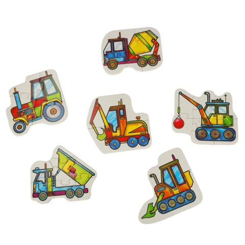 Alexander ALEXANDER Puzzle dla maluszków - maszyny budowlane 2+ Alexander ALEXANDER Puzzle dla maluszków - maszyny budowlane 2+