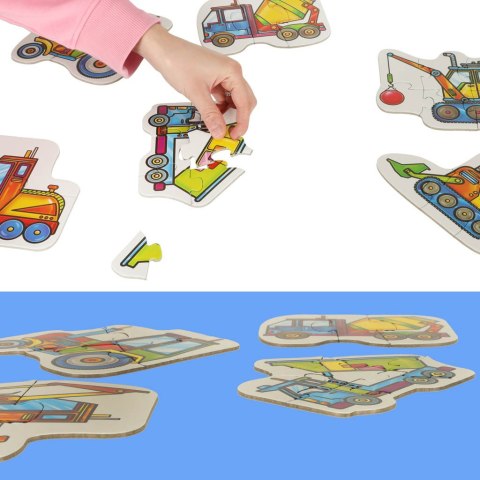 Alexander ALEXANDER Puzzle dla maluszków - maszyny budowlane 2+ Alexander ALEXANDER Puzzle dla maluszków - maszyny budowlane 2+