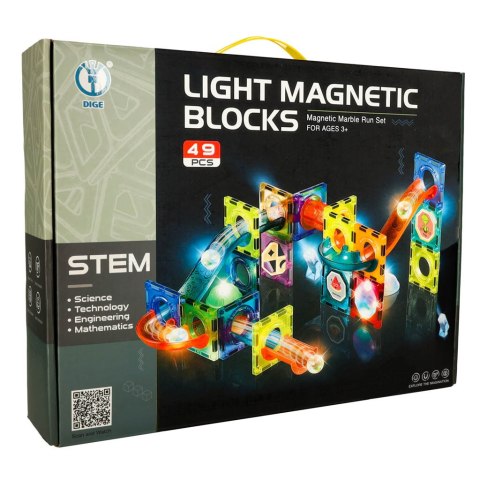 Klocki magnetyczne marble tor kulkowy świecący 49 elementów Kik Sp. z o. o. Sp. k. Klocki magnetyczne marble tor kulkowy świecący 49 elementów Kik Sp. z o. o. Sp. k.