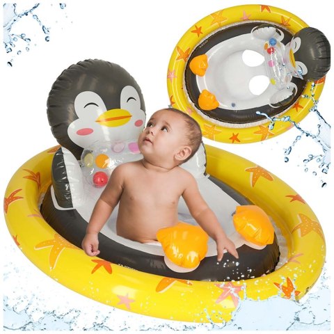 Kik Sp. z o. o. Sp. k. Kółko do pływania dla niemowląt koło pontonik dla dzieci dmuchany z siedziskiem pingwin max 23kg 3-4lata INTEX 59570 Kik Sp. z o. o. Sp. k. Kółko do pływania dla niemowląt koło pontonik dla dzieci dmuchany z siedziskiem pingwin max 23kg 3-4lata INTEX 59570