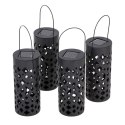 Lampa solarna ogrodowa ażurowa latarenka lampion LED czujnik zmierzchu wbijana 4szt. Kik Sp. z o. o. Sp. k.