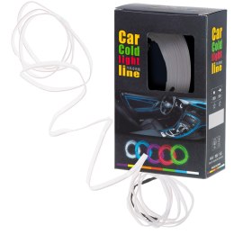 Oświetlenie ambientowe LED do samochodu / auta USB / 12V taśma 5m biała Kik Sp. z o. o. Sp. k.