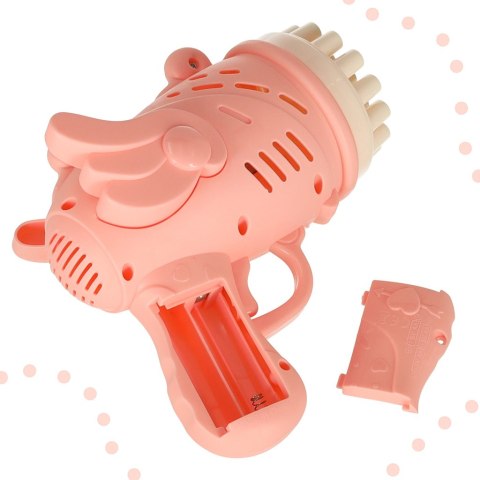 Kik Sp. z o. o. Sp. k. Pistolet do baniek mydlanych bańki mydlane ze skrzydłami różowy Kik Sp. z o. o. Sp. k. Pistolet do baniek mydlanych bańki mydlane ze skrzydłami różowy