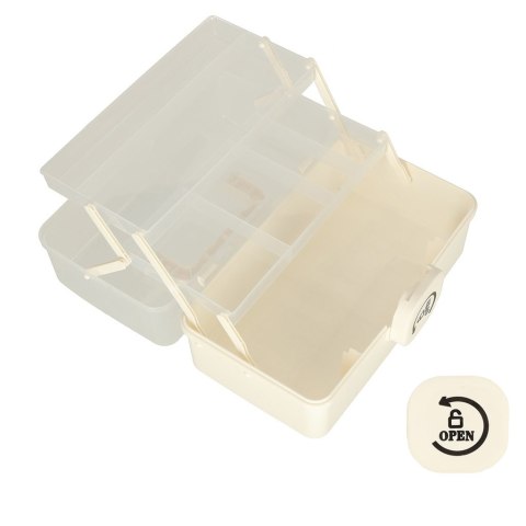 Kik Sp. z o. o. Sp. k. Organizer na leki pojemnik pudełko kasetka apteczka duży XL na zamek skrzynka 29x16x15cm Kik Sp. z o. o. Sp. k. Organizer na leki pojemnik pudełko kasetka apteczka duży XL na zamek skrzynka 29x16x15cm