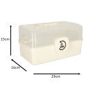 Kik Sp. z o. o. Sp. k. Organizer na leki pojemnik pudełko kasetka apteczka duży XL na zamek skrzynka 29x16x15cm