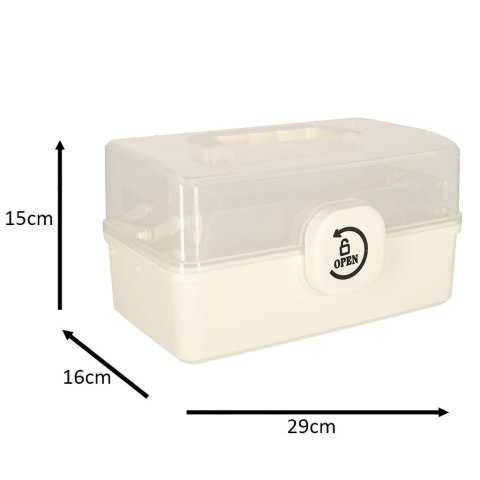 Kik Sp. z o. o. Sp. k. Organizer na leki pojemnik pudełko kasetka apteczka duży XL na zamek skrzynka 29x16x15cm Kik Sp. z o. o. Sp. k. Organizer na leki pojemnik pudełko kasetka apteczka duży XL na zamek skrzynka 29x16x15cm