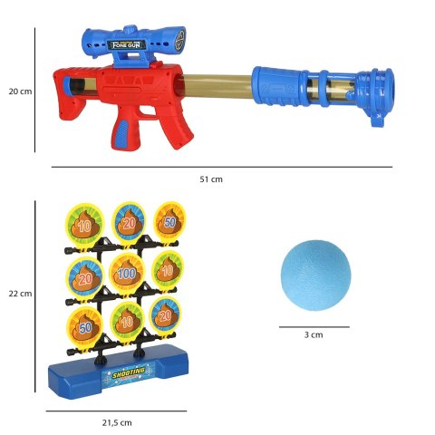 Strzelanie do celu ruchoma tarcza gra zręcznościowa pistolet piłki Kik Sp. z o. o. Sp. k. Strzelanie do celu ruchoma tarcza gra zręcznościowa pistolet piłki Kik Sp. z o. o. Sp. k.