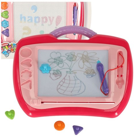 Kik Sp. z o. o. Sp. k. Tablica magnetyczna tablet do rysowania znikopis stempelki różowy XL Kik Sp. z o. o. Sp. k. Tablica magnetyczna tablet do rysowania znikopis stempelki różowy XL