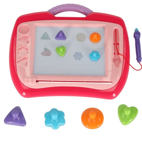 Kik Sp. z o. o. Sp. k. Tablica magnetyczna tablet do rysowania znikopis stempelki różowy XL Kik Sp. z o. o. Sp. k. Tablica magnetyczna tablet do rysowania znikopis stempelki różowy XL