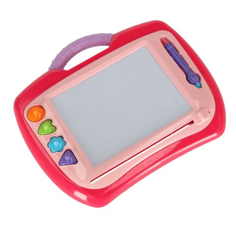 Kik Sp. z o. o. Sp. k. Tablica magnetyczna tablet do rysowania znikopis stempelki różowy XL Kik Sp. z o. o. Sp. k. Tablica magnetyczna tablet do rysowania znikopis stempelki różowy XL