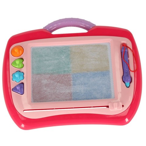 Kik Sp. z o. o. Sp. k. Tablica magnetyczna tablet do rysowania znikopis stempelki różowy XL Kik Sp. z o. o. Sp. k. Tablica magnetyczna tablet do rysowania znikopis stempelki różowy XL