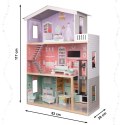 Domek dla lalek drewniany mebelki pastelowy 117cm Kik Sp. z o. o. Sp. k.