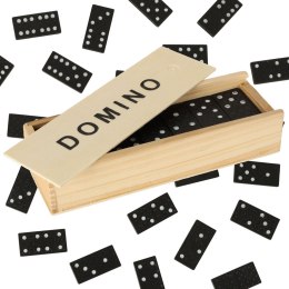 Domino drewniane gra rodzinna edukacyjna z etui klocki z drewna do gry Kik Sp. z o. o. Sp. k.