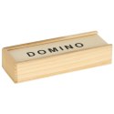 Kik Sp. z o. o. Sp. k. Domino drewniane gra rodzinna edukacyjna z etui klocki z drewna do gry