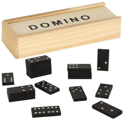 Kik Sp. z o. o. Sp. k. Domino drewniane gra rodzinna edukacyjna z etui klocki z drewna do gry Kik Sp. z o. o. Sp. k. Domino drewniane gra rodzinna edukacyjna z etui klocki z drewna do gry
