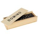 Kik Sp. z o. o. Sp. k. Domino drewniane gra rodzinna edukacyjna z etui klocki z drewna do gry