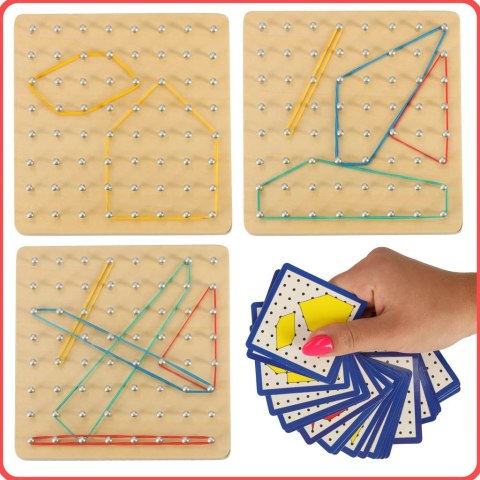 Geoboard geoplan drewniana układanka tworzenie kształtów z gumek Kik Sp. z o. o. Sp. k. Geoboard geoplan drewniana układanka tworzenie kształtów z gumek Kik Sp. z o. o. Sp. k.